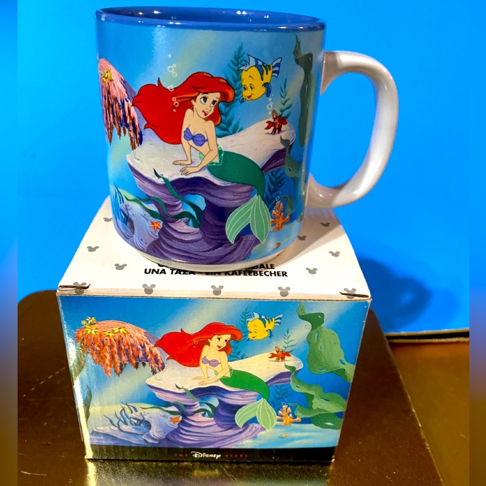 DISNEY STORE EXCLUSIVE VTG 90’s NWT THE LITTLE MERMAID COLLECTIBLE CERAMIC MUG